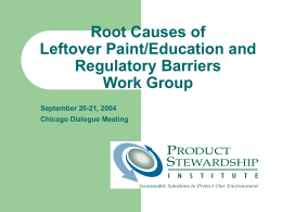 Root Causes of Leftover Paint Work Group A