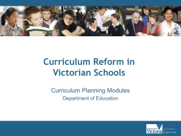 Curriculum Reform in Victorian Schools