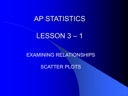 A P STATISTICS LESSON 3 – 1