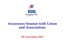 the Power point Presentation by BSNL Management