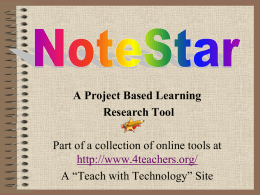 NoteStar PowerPoint - FHSLibraryMedia