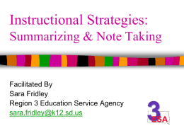 Differentiated Instructional Strategies for