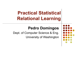 Practical Statistical Relational Learning - Washington