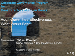 Mr. Rahoul Chowdry - Indian Banks` Association