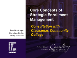 Core Concepts of Strategic Enrollment Management