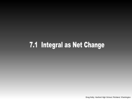 Integral as Net Change