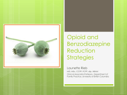Opioid and Benzodiazepine Reduction Strategies