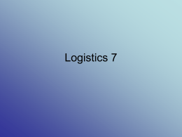 Logistics 7 - Supply Chain Research Institute