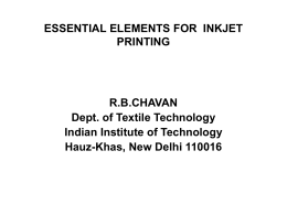 4. ESSENTIAL ELEMENTS FOR INKJET PRINTING
