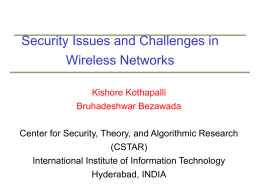 Security Issues and Challenges in Wireless Networks