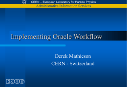 Implementing Oracle Workflow - AIS