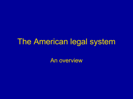 The American legal system