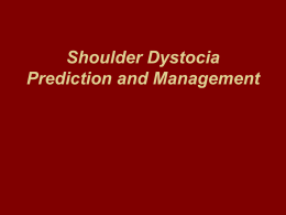 Shoulder Dystocia