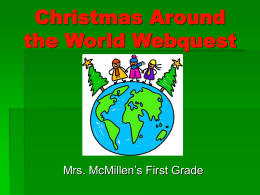 Christmas Webquest - Mrs.McMillen`s Class