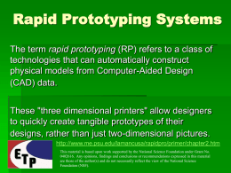 Rapid Prototyping Systems - Engineering Technology Pathways