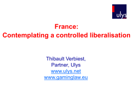 Contemplating a controlled liberalisation