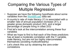 Comparing the Various Types of Multiple Regression - www