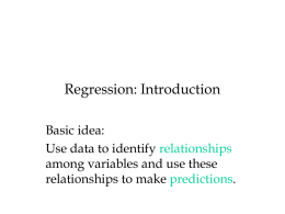 Regression: Data Analysis