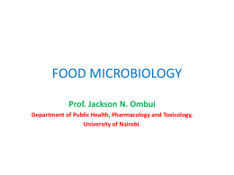 Food Microbiology - University of Nairobi