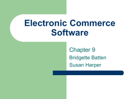 Electronic Commerce Software