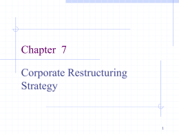 Chapter 4 Corporate Restructuring