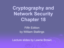 William Stallings, Cryptography and Network Security 5/e
