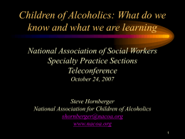 Children of Alcoholics Presentation