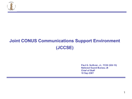 Joint CONUS Communications Support Environment