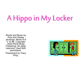 A Hippo in My Locker - Bulletin Boards for the Music Classroom