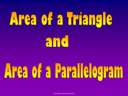 Area of a Parallelogram and Triangle
