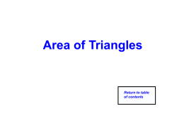 Finding the Area of Triangles