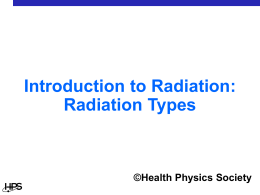 Introduction to Radiation Types