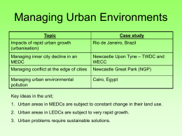 Managing Urban Environments