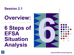 Overview: 6 Steps of EFSA Situation Analysis