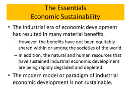 The Essential Economics of Sustainability Intro