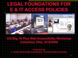 Disability Access to Information Technology