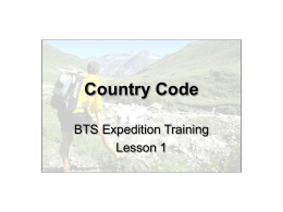Country Code - Cadet Lesson Plans, Handouts and Training Aids