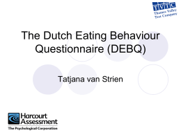 The Dutch Eating Behaviour Questionnaire