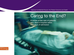 Caring to the End - Launch Slides