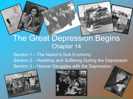 The Great Depression Begins Ch. 14 Sec. 3