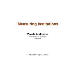 Measuring Institutions