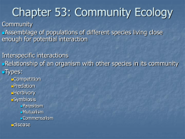 Chapter 53: Community Ecology