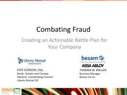 Combatting Fraud