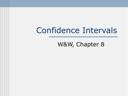 Confidence Intervals - Sara McLaughlin Mitchell