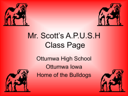 Mr. Scott`s A.P.U.S.H Class Page