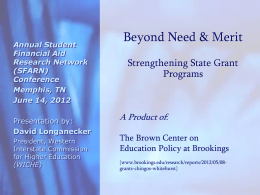 Beyond Need and Merit: Improving State Grant Programs