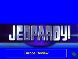 Europe Jeopardy