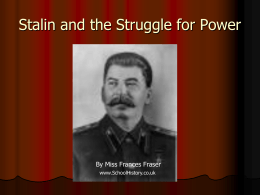 Stalin`s Rise to Power | Powerpoint Lesson Plan