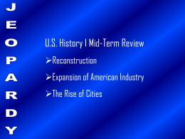 U.S. History I mid term review
