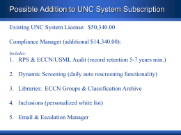University Of North Carolina System